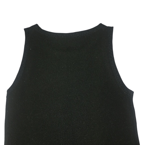 White House Black Market Sparkle Black Sleeveless Knit Tank Top Women’s XS WHBM - Picture 6 of 12